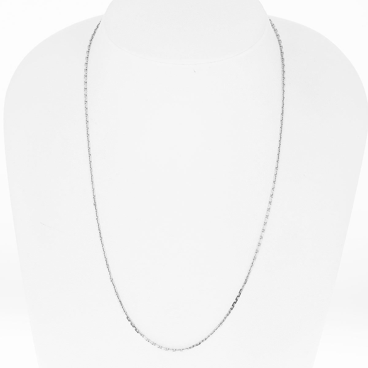 Brand:Cartier
Name:Link chain necklace
Material:750 K18 WG white gold
Weight:5.3g(Approx)
neck around:42cm / 16.53