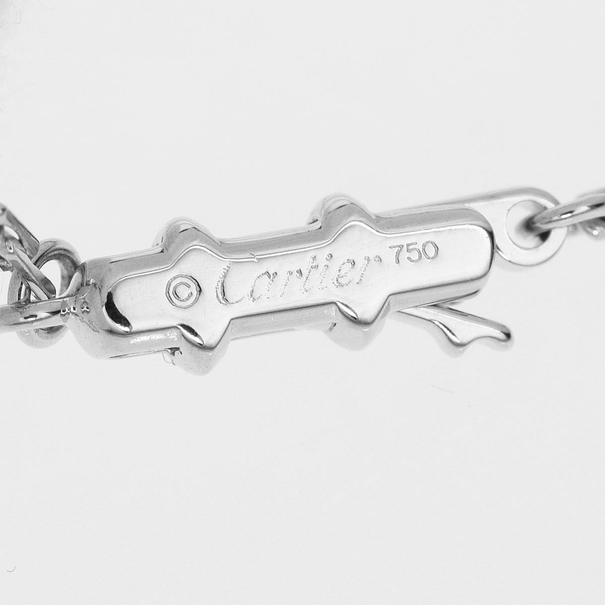 Cartier 18 Karat White Gold Link Chain Necklace 2
