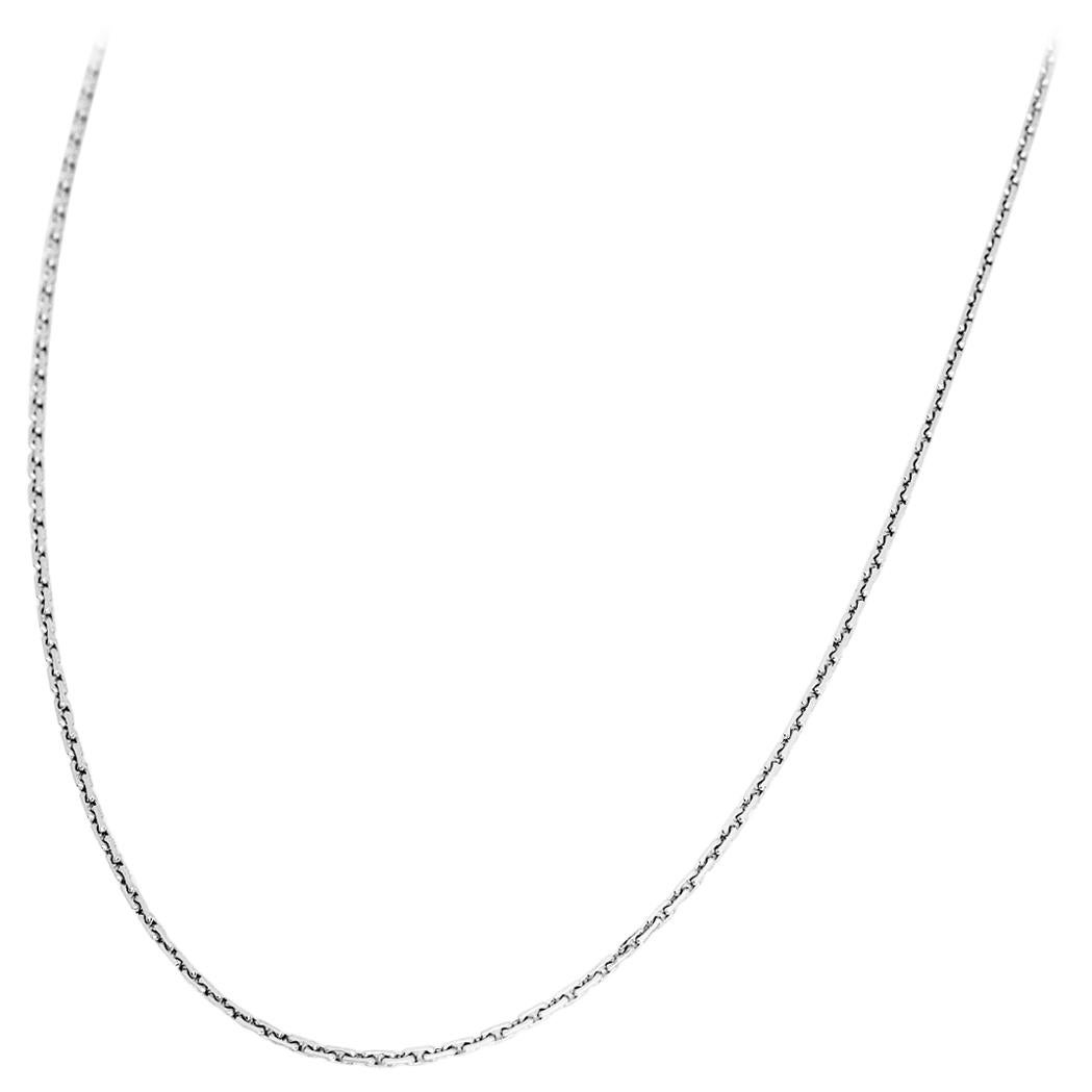 Cartier 18 Karat White Gold Link Chain Necklace