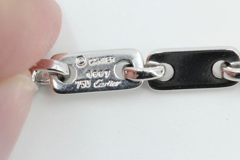 Cartier 18 Karat White Gold Lock and Key Link Bracelet for Charms For Sale at 1stdibs