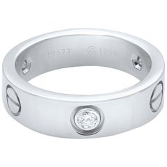 Cartier 18 Karat White Gold Love 3 Diamonds Ring