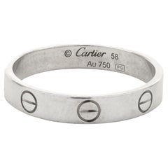 Cartier 18 Karat White Gold Love Band