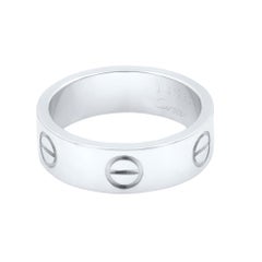 Cartier 18 Karat White Gold Love Band Ring