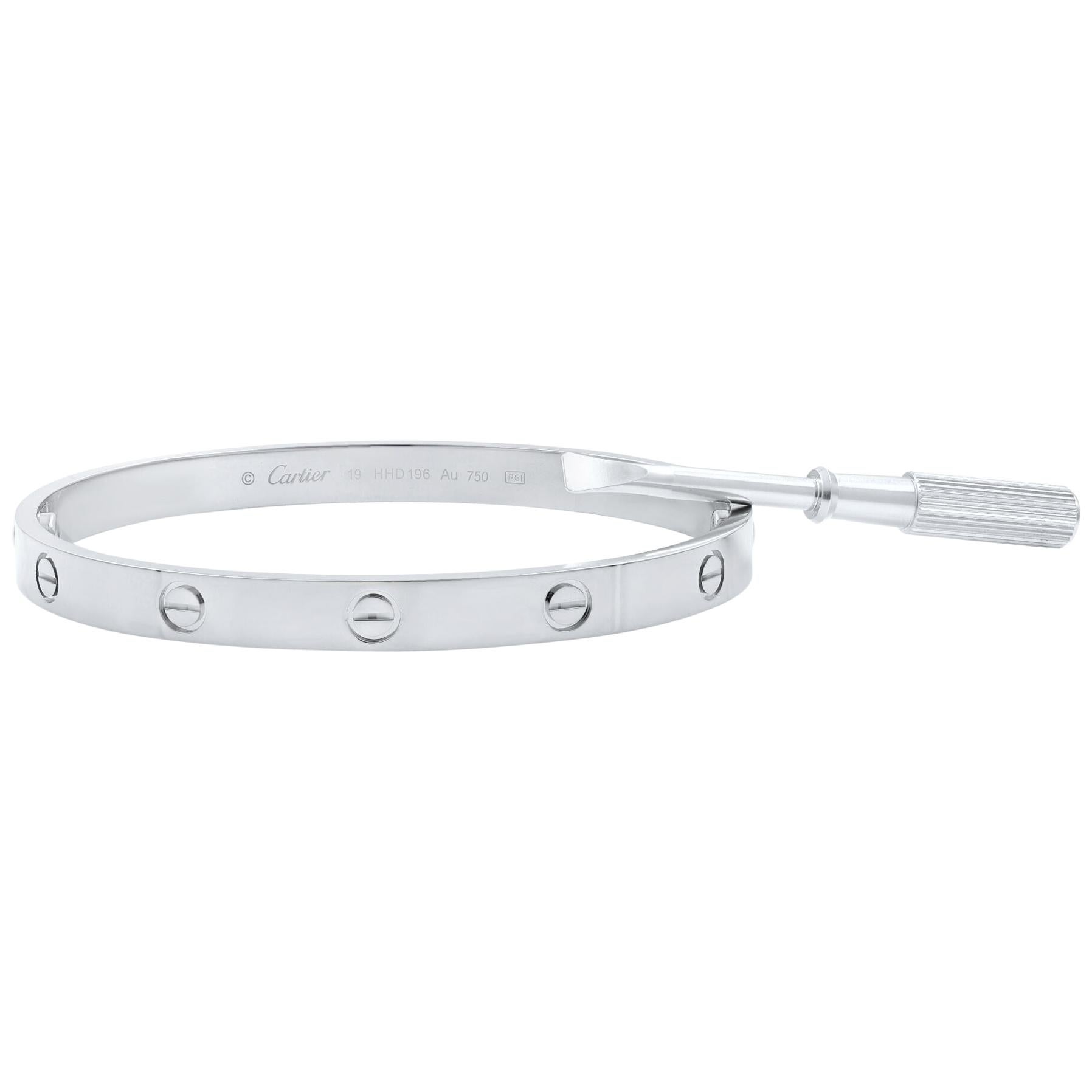 Cartier 18 Karat White Gold Love Bangle