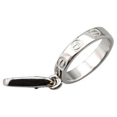 Cartier 18 Karat White Gold Love Bracelet Charm Pendant