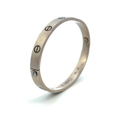 Cartier 18 Karat White Gold Love Bracelet Size 18 with Service paper