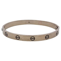 Cartier 18 Karat White Gold Love Bracelet Size 18 with Service paper