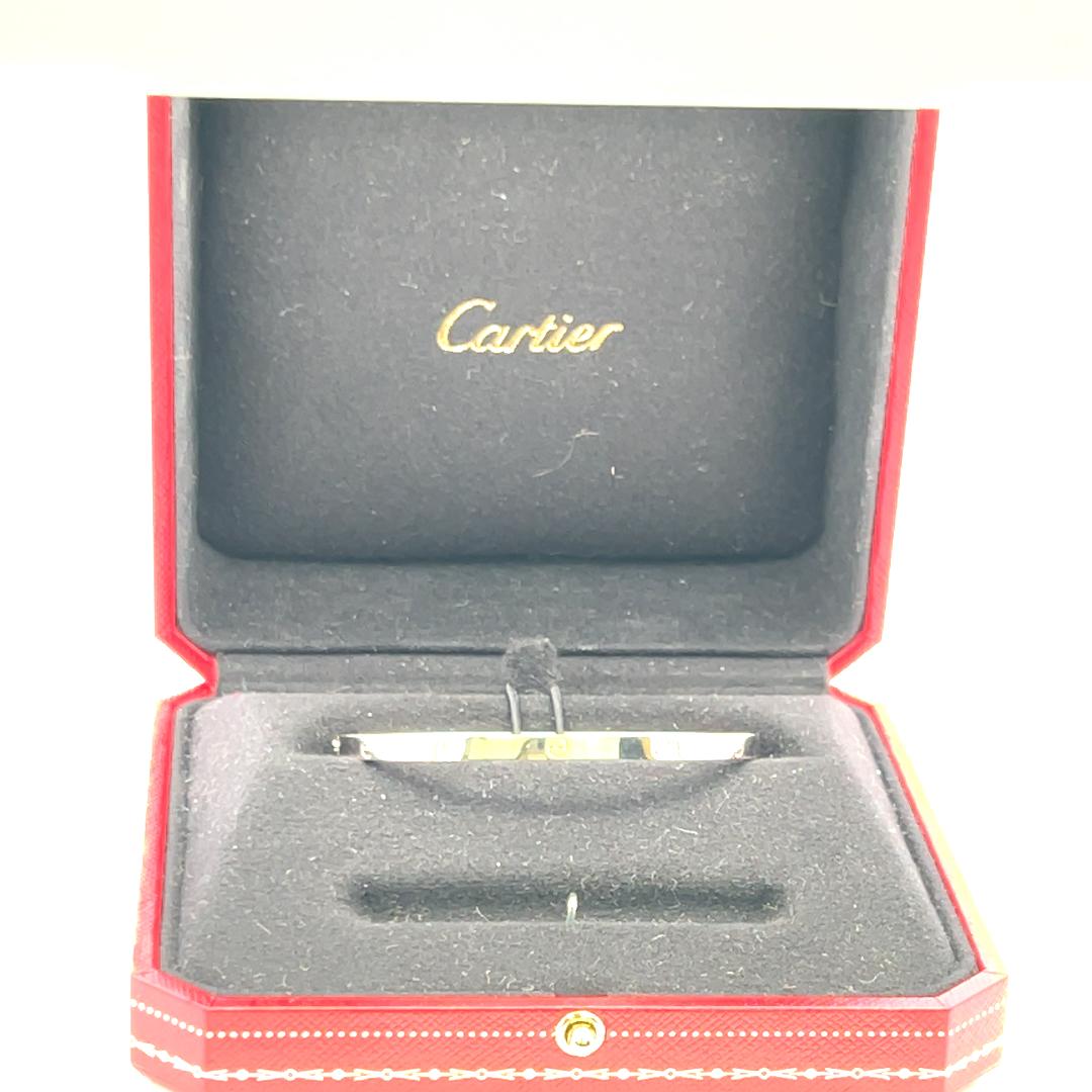 Cartier 18 Karat White Gold Love Bracelet With Paper Size 18 en venta 4