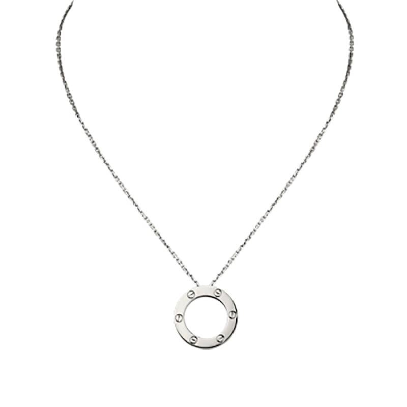 A beautiful Cartier 18K white gold Love necklace with iconic screw symbol. Re: B7014300

This item will come with a box.
Weight: approximately 14.1g
Length: approximately 41cm
Stock#: CTR 497