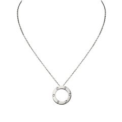 Cartier 18 Karat White Gold Love Necklace