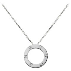 Cartier 18 Karat White Gold Love Necklace