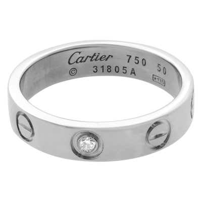 Cartier love wedding band white gold price Clearance