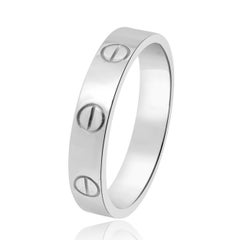 Cartier 18 Karat White Gold Love Ring