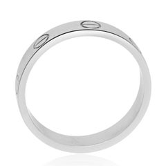 Cartier 18 Karat White Gold Love Ring