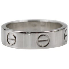 Cartier 18 Karat White Gold Love Ring