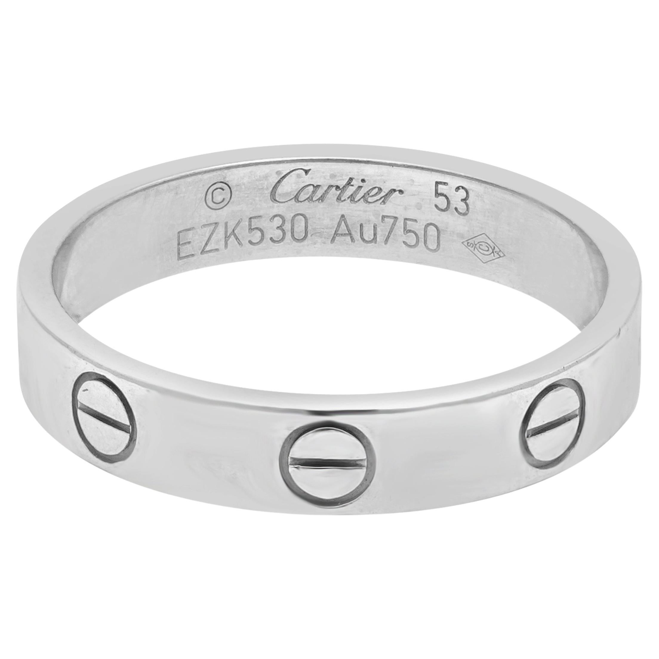 Cartier: 18 Karat Weißgold Love-Ring