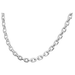 Cartier 18 Karat White Gold Meplat Chain Necklace