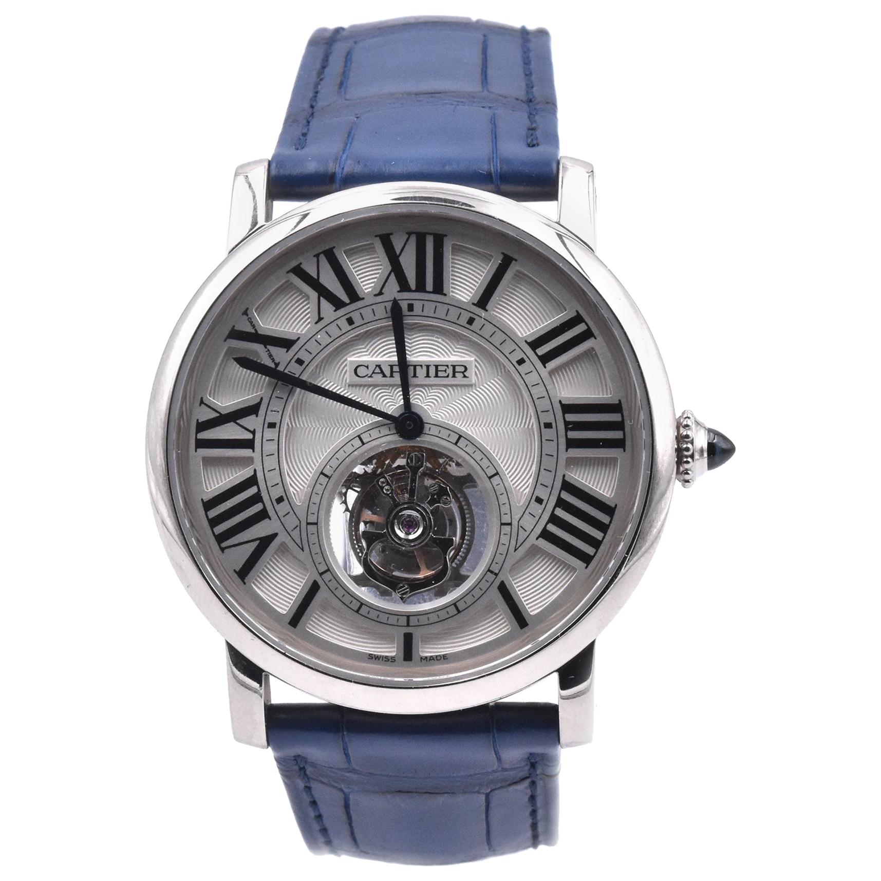 Cartier 18 Karat White Gold Rotonde de Cartier Flying Tourbillion