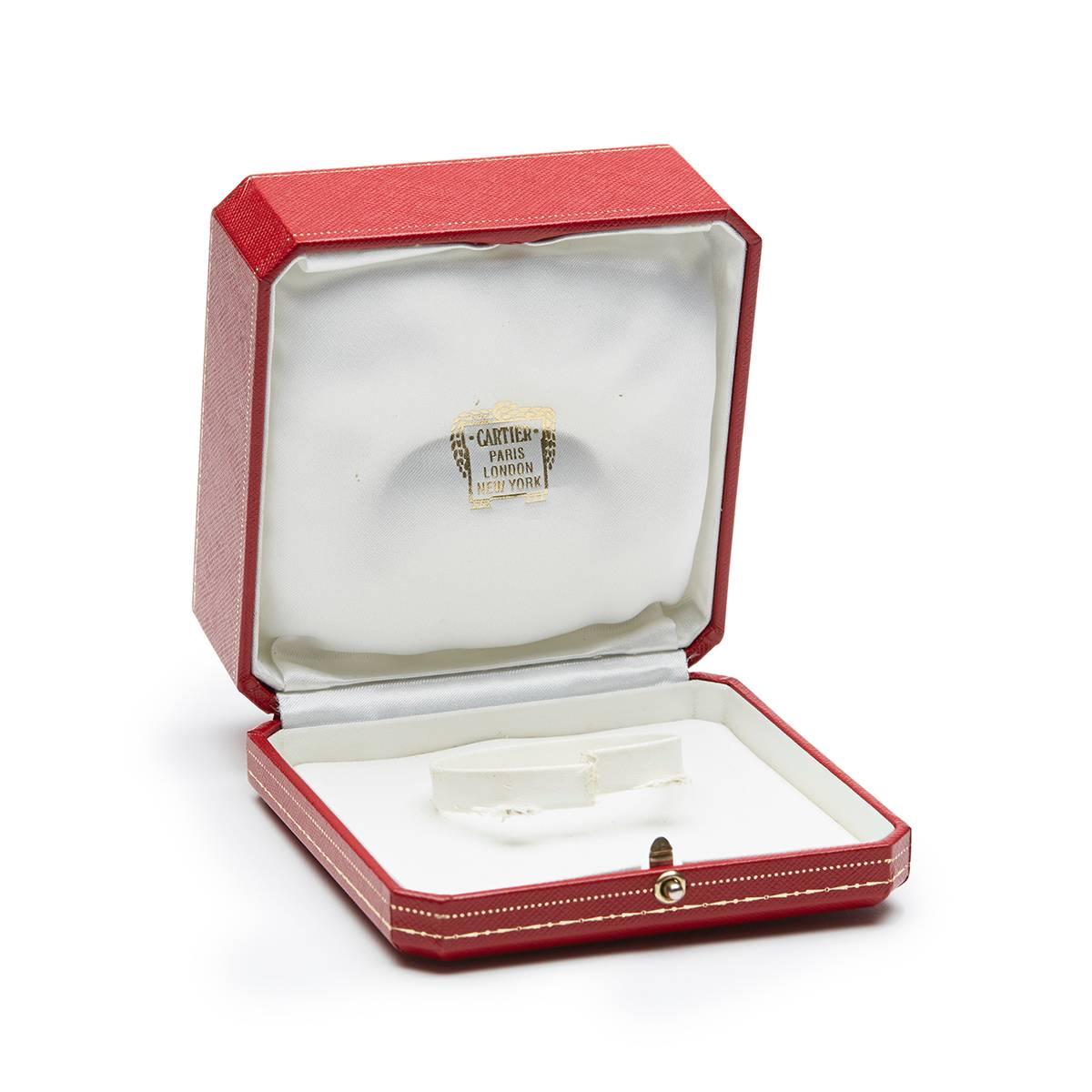 Cartier 18 Karat White Gold Round Brilliant Cut Diamond Tectonique Bracelet 4