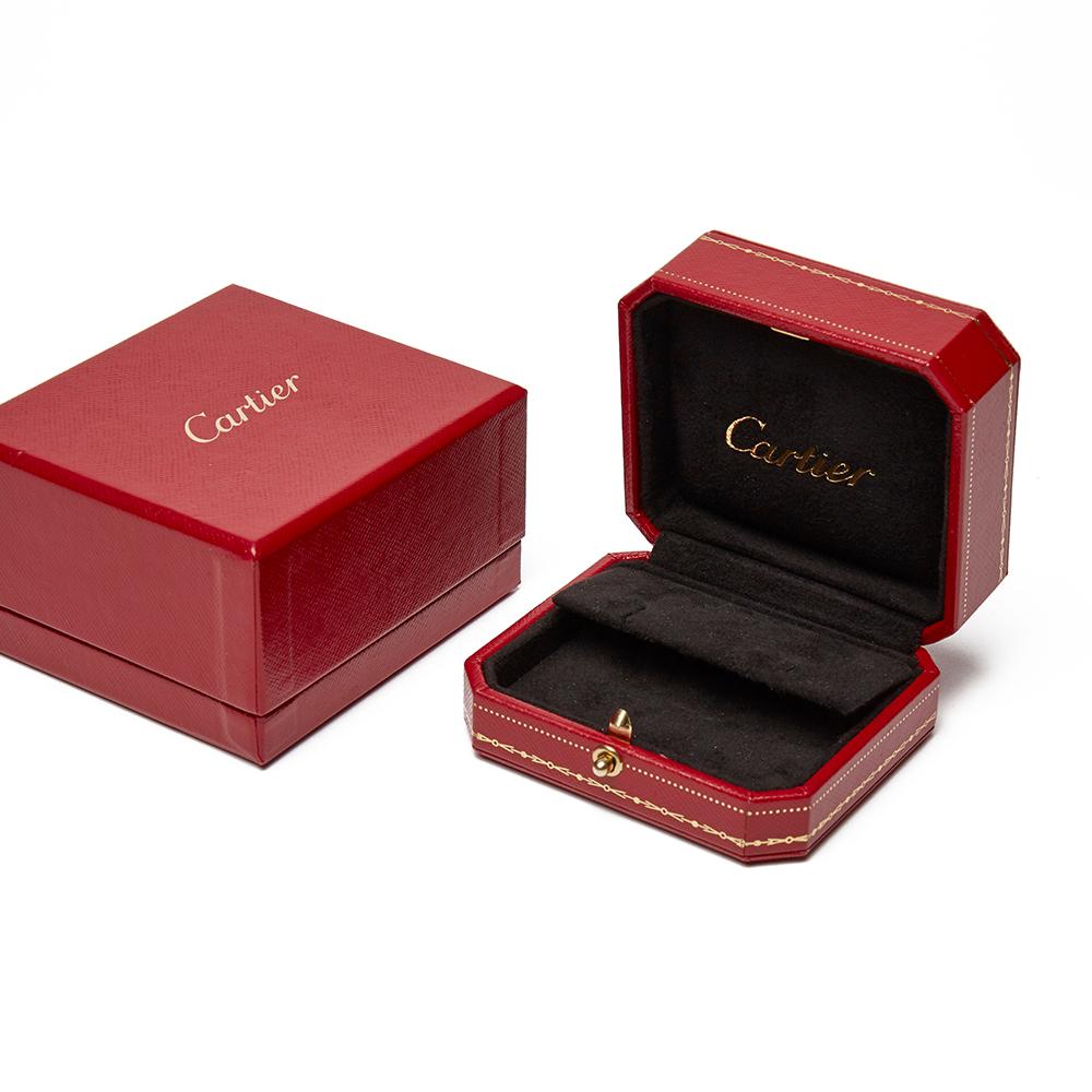 Cartier 18 Karat White Gold Round Cut Diamond C De Cartier Stud Earrings 3