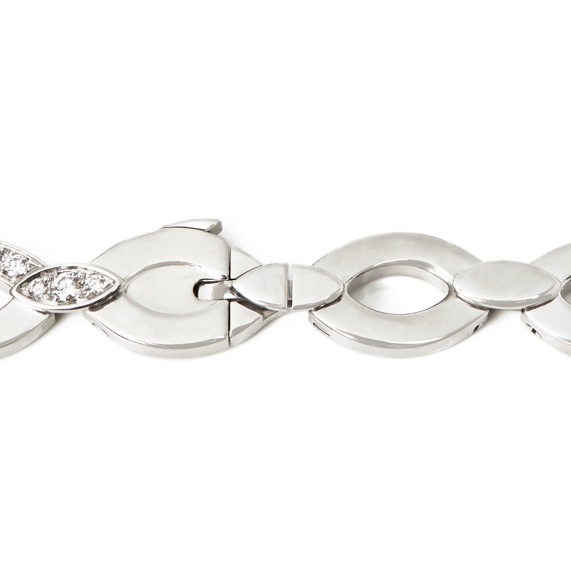Women's Cartier 18 Karat White Gold Round Cut Diamond Diadea Statement Necklace