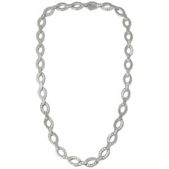 Cartier 18 Karat White Gold Round Cut Diamond Diadea Statement Necklace