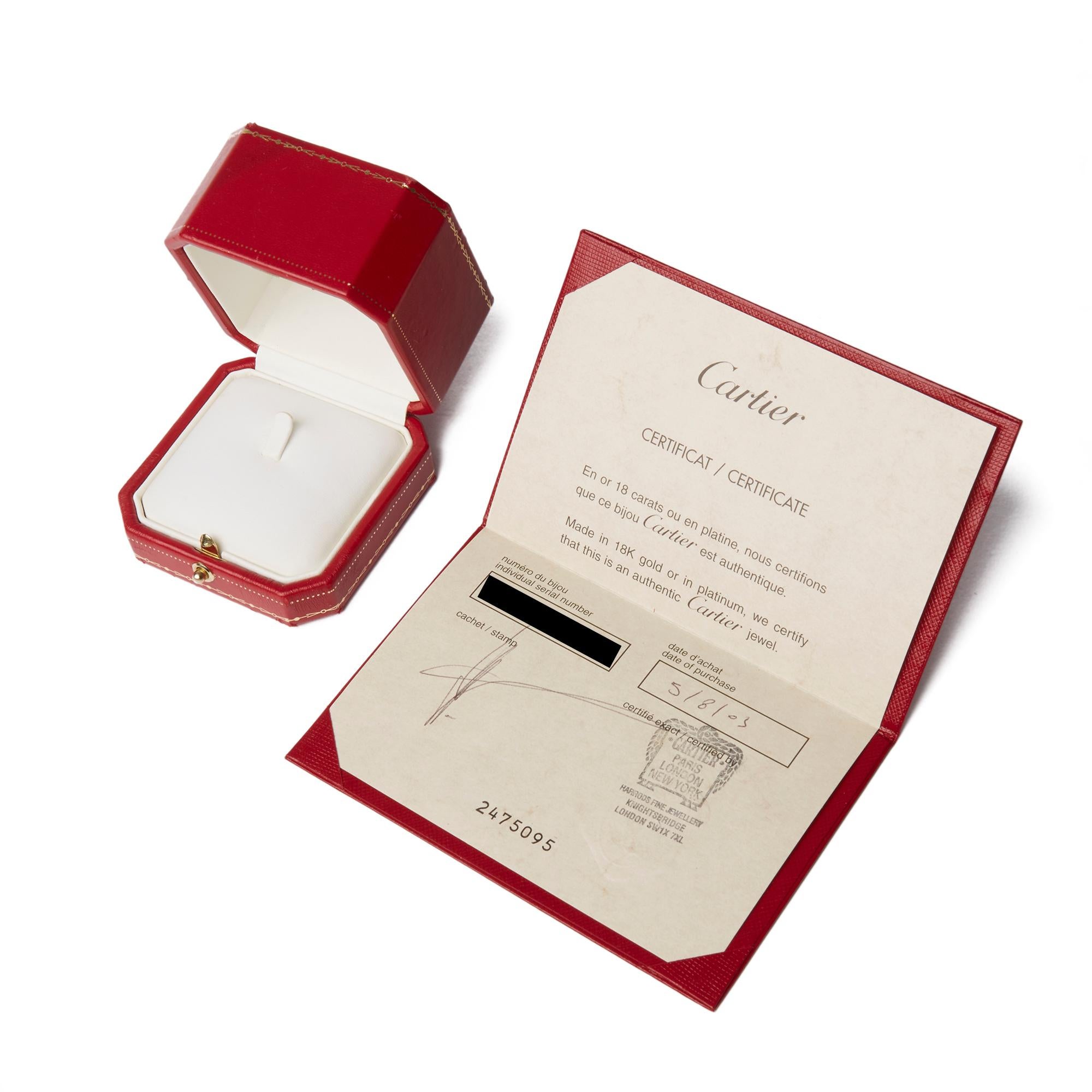Modern Cartier 18 Karat White Gold Round Cut Diamond Lanieres Band Ring
