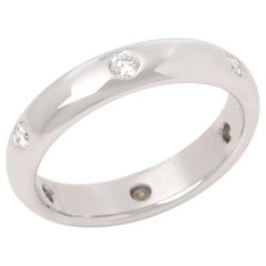 Cartier 18 Karat White Gold Six Round Cut Diamond Band Ring