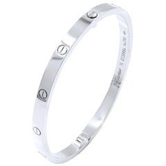 Cartier 18 Karat White Gold SM Model Love Bracelet