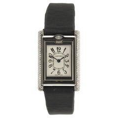 Cartier Serbatoio Basculante in oro bianco 18 carati con diamante e onice nero Flip Top