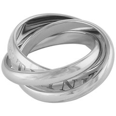 Cartier 18 Karat White Gold Trinity Ring