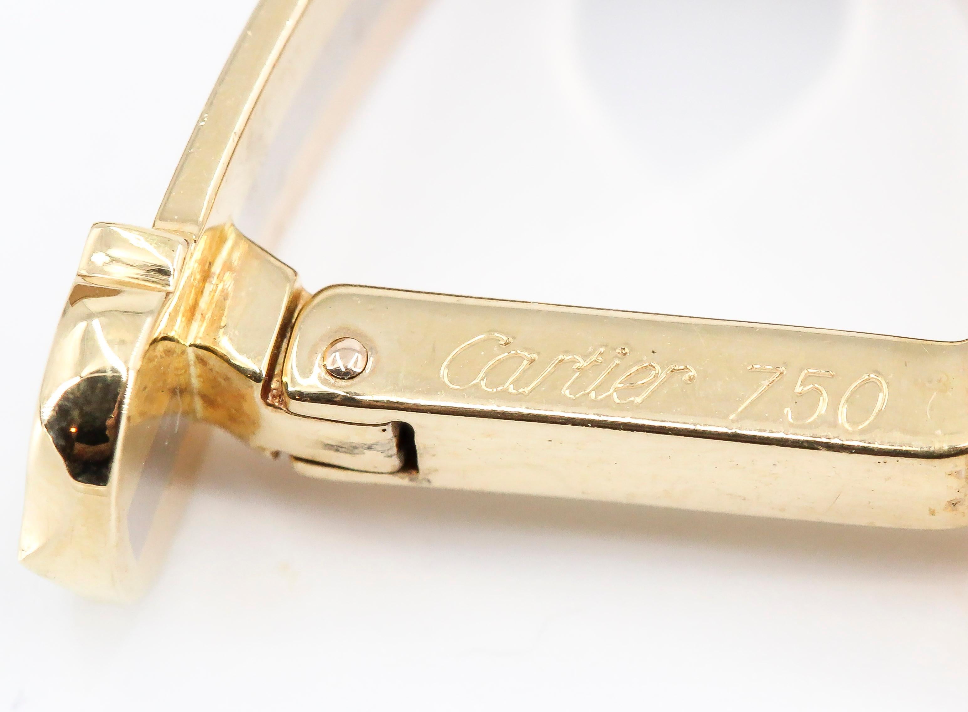 Cartier 18 Karat Weiß-:: Gelb- und Roségold Dreiecksmanschettenknöpfe 5