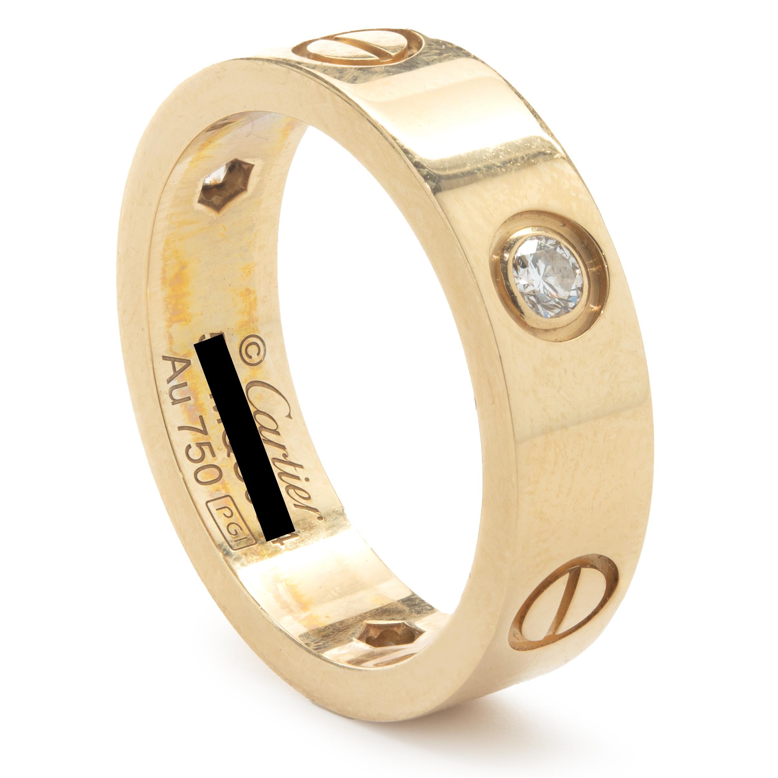 cartier 18 karat gold ring
