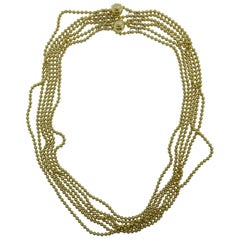 Cartier 18 Karat Gelbgold 6 Strang Draperie Choker Halskette:: um 1999
