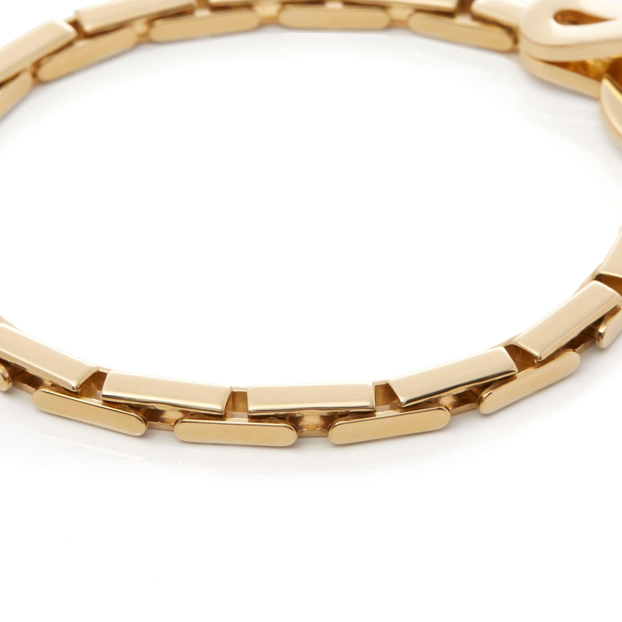 Code Xupes : J475
Marque : Cartier
Description : Bracelet Agrafe en or jaune 18k
Accompagné de : Boîte seulement
Genre : Mesdames
Longueur du bracelet : 19,5 cm
Largeur du bracelet : 4,5 mm
Type de fermoir : Crochet
État : 8
Matériau : Or