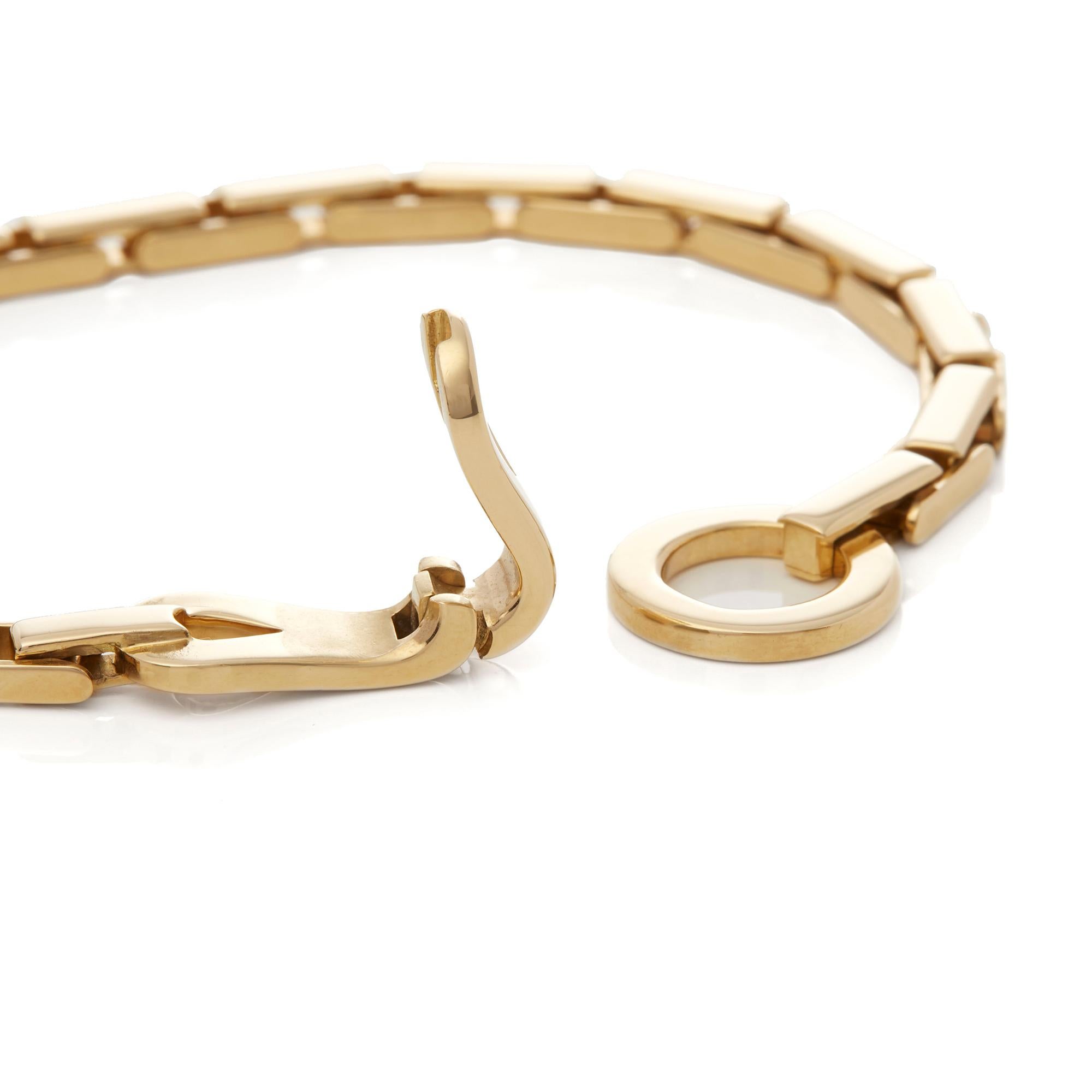 Cartier Bracelet à maillons Agrafe en or jaune 18 carats Bon état à Bishop's Stortford, Hertfordshire