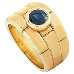 Cartier 18 Karat Yellow Gold and Sapphire Ring