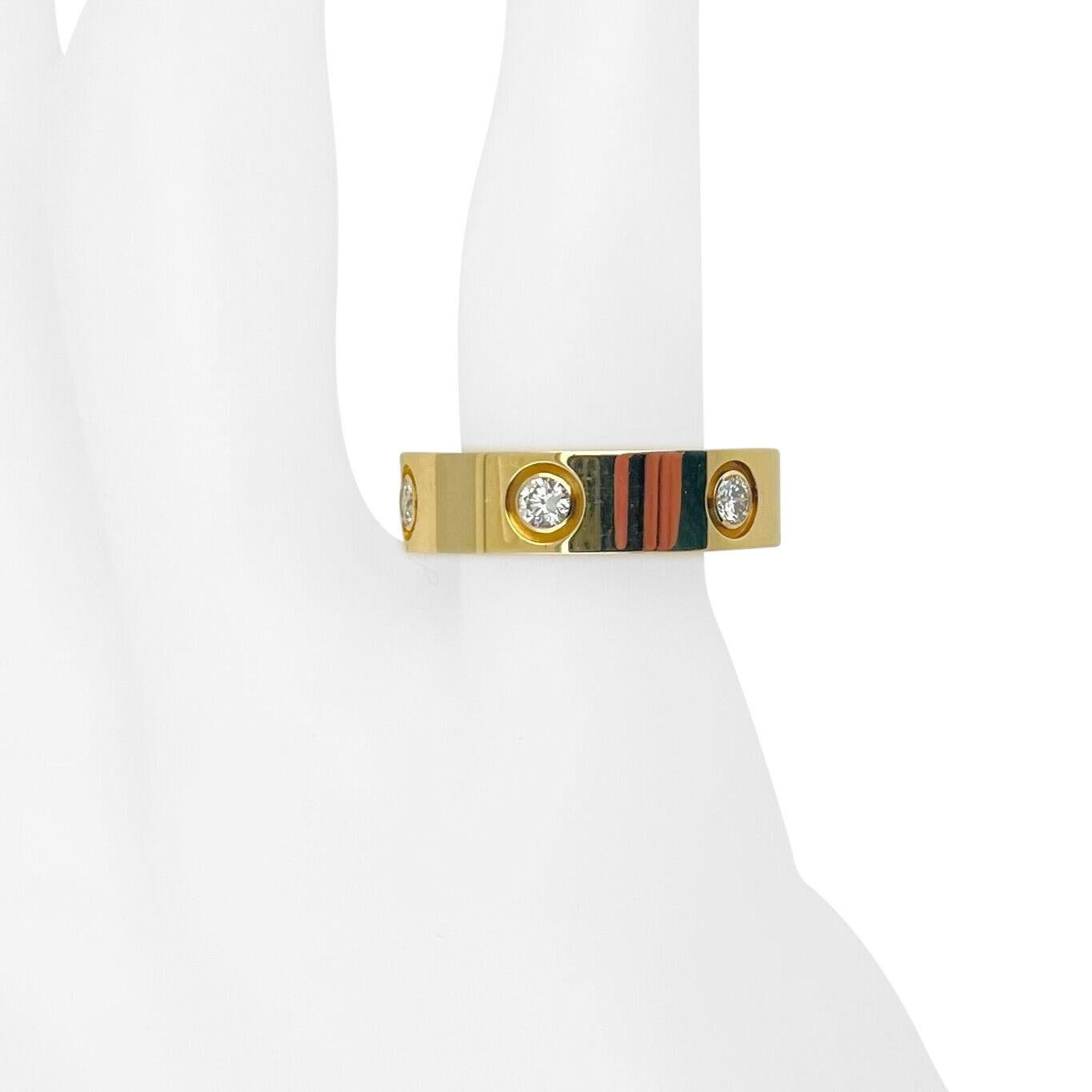 Cartier: 18 Karat Gelbgold Love Band-Ring mit sechs Diamanten im Angebot 2