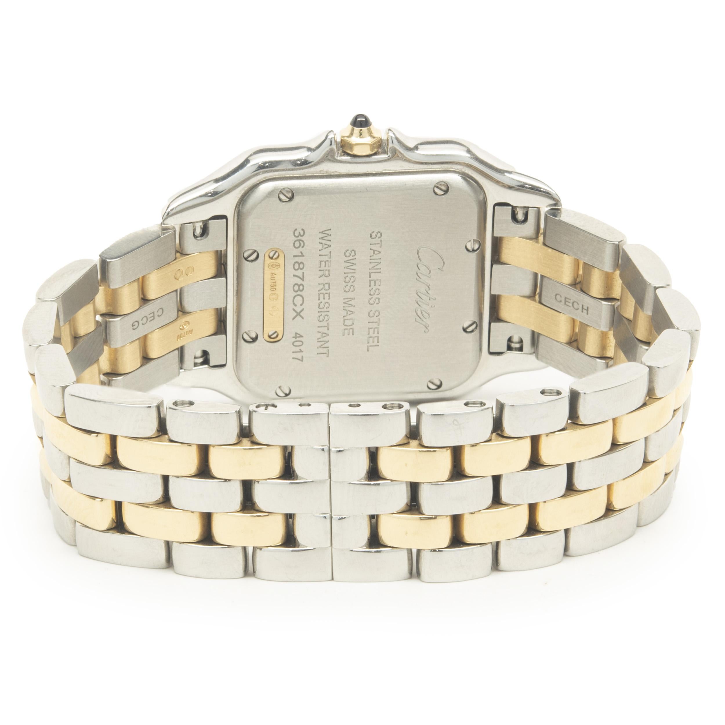 Cartier 18 Karat Yellow Gold and Stainless Steel Panthere In Excellent Condition In Scottsdale, AZ