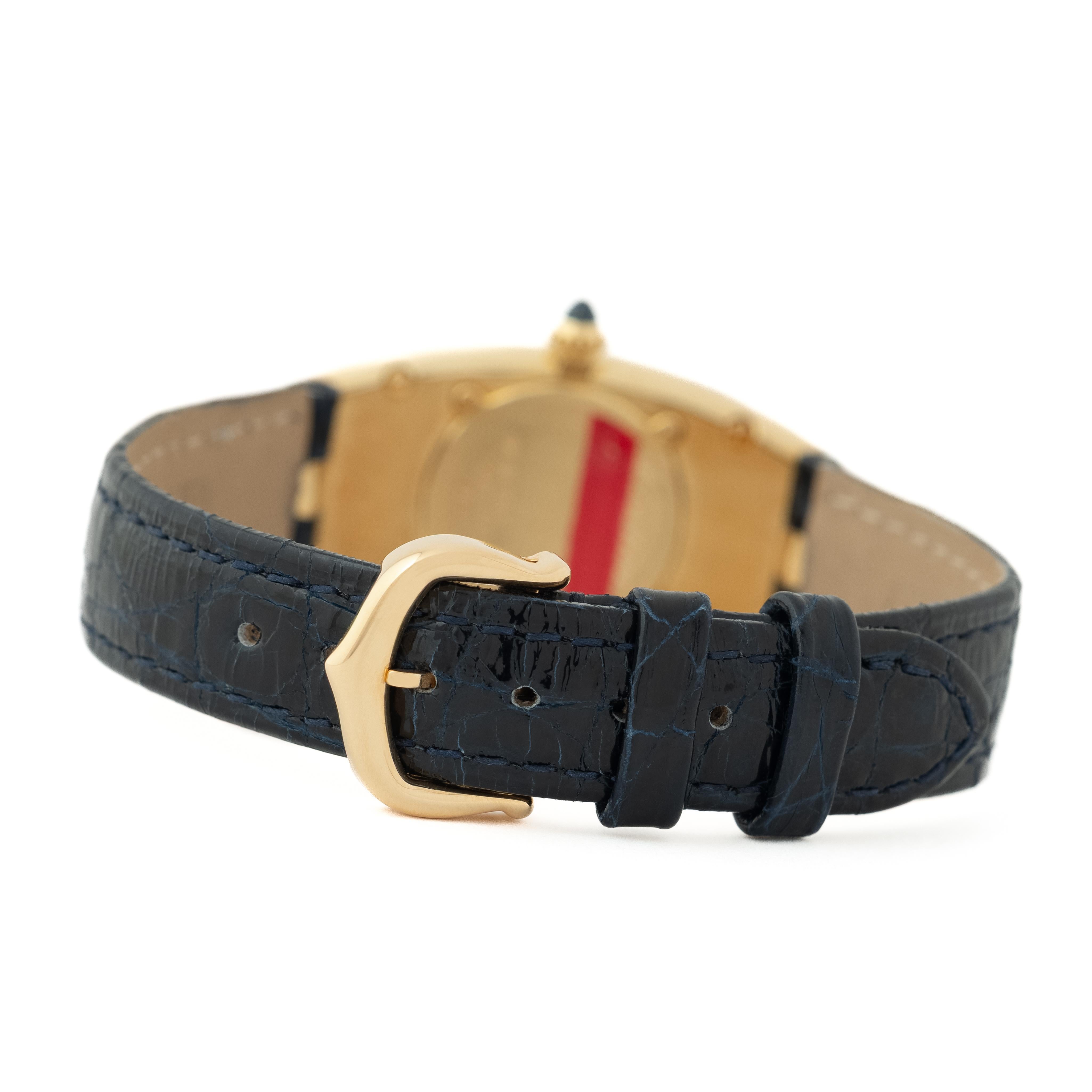 Cartier 18 Karat Yellow Gold Baignoire Allongée Model W1534636 B & P 1