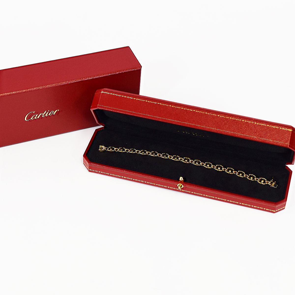 Women's or Men's Cartier 18 Karat Yellow Gold Baignoire Marine Bracelet