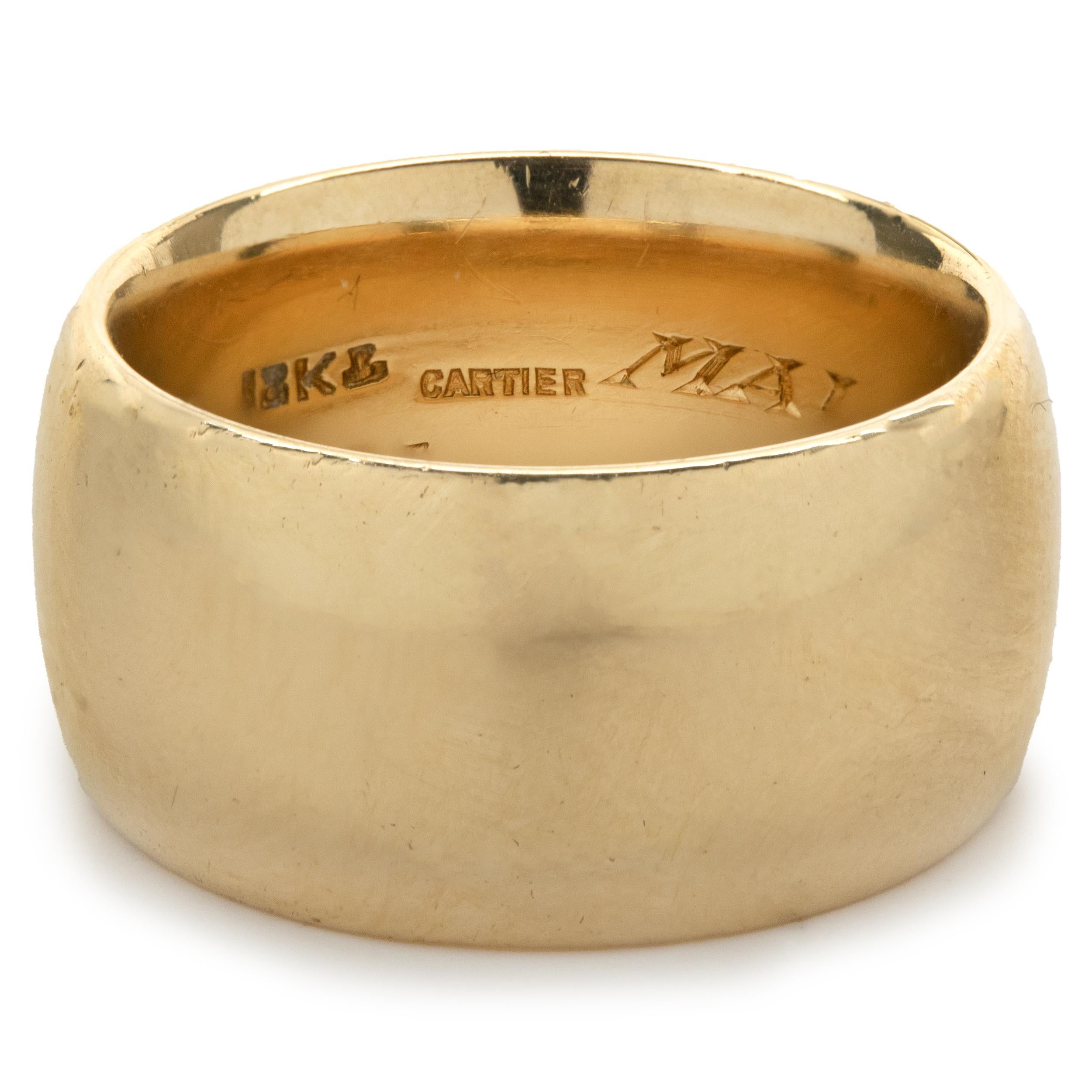 Cartier, bague en or jaune 18 carats en vente