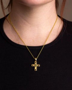 Cartier 18 Karat Yellow Gold Byzantine Cross