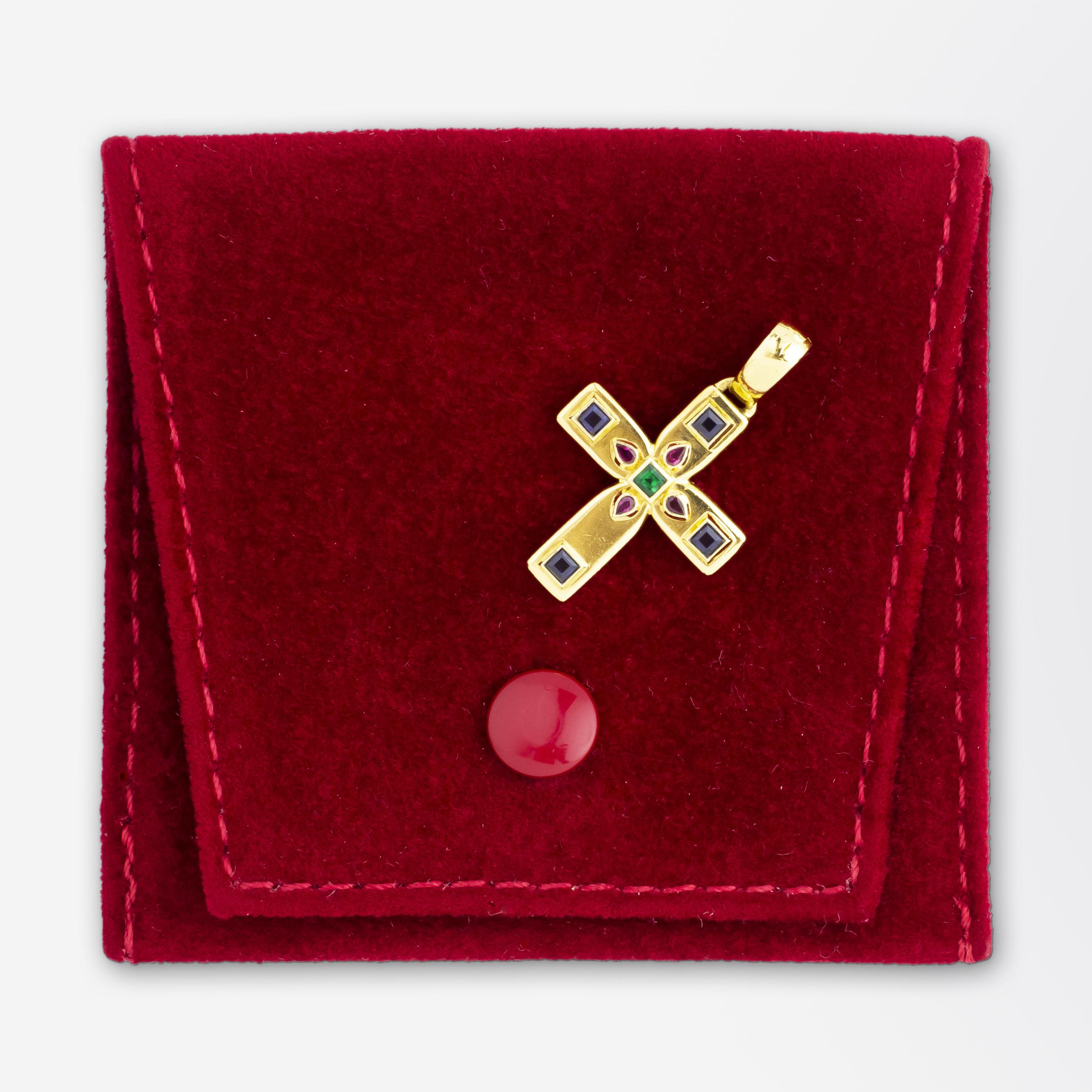 Cartier 18 Karat Yellow Gold Byzantine Cross 1