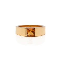 Cartier 18 Karat Yellow Gold Citrine Tank Ring