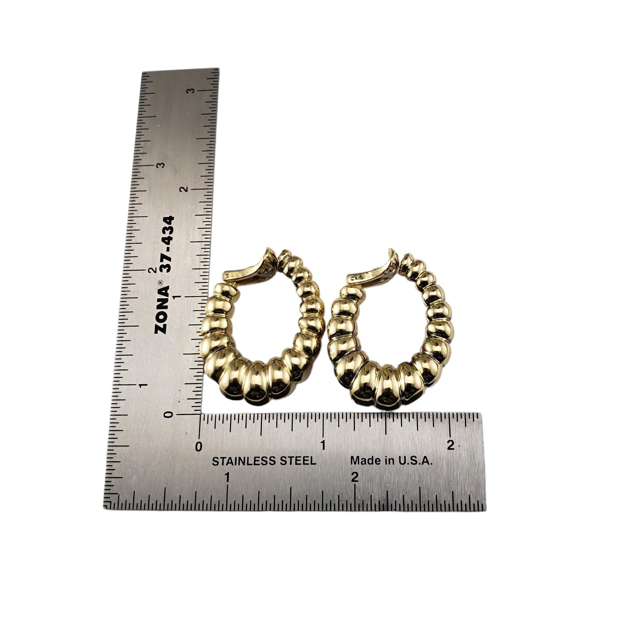 Cartier 18 Karat Yellow Gold Clip On Hoop Earrings #17086 For Sale 3