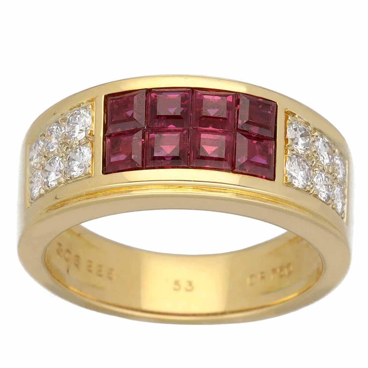 ■Item No.: 30490605
■Brand: Cartier
■Name: Diabolo Diamond Invisible Set Ruby Ring
■Material: 12P Diamond, 8P Ruby, 750 K18 YG Yellow Gold
■Comes with: Cartier case, repair certificate (July 2018)
■Ring Size: EU: 53 / USA: 6.5 (Approx)
■Width: