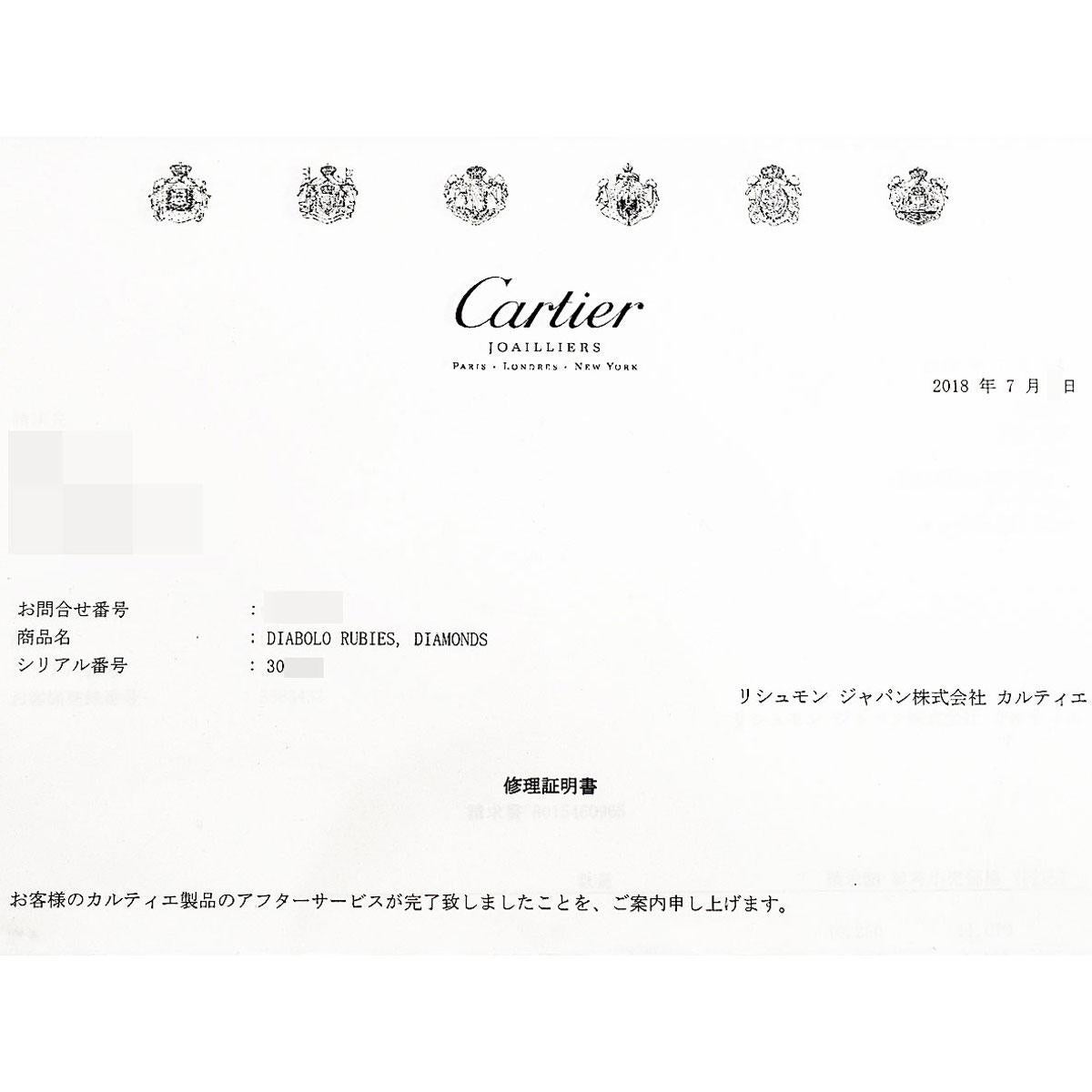 Cartier 18 Karat Yellow Gold Diabolo Diamond Mystery Invisible Set Ruby Ring In Good Condition For Sale In Tokyo, JP