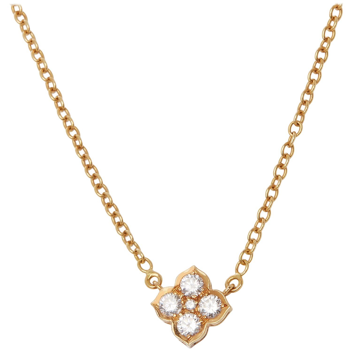 Cartier 18 Karat Yellow Gold Diamond Inde Mystérieuse Pendant Necklace