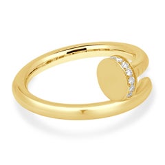 Cartier 18 Karat Yellow Gold Diamond Juste Un Clou Ring